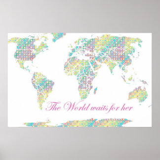 The World waits for her - poster
