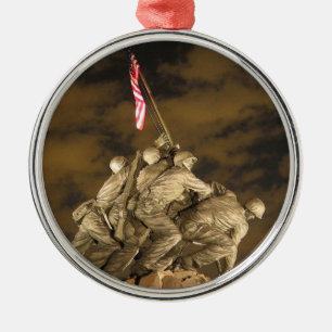 The World War II Iwo Jima Memorial Arlington VA Metal Tree Decoration