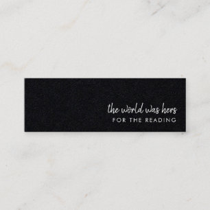 The World was hers for the Reading Bookmark Card