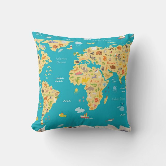 The World's Animals Cushion (Front)
