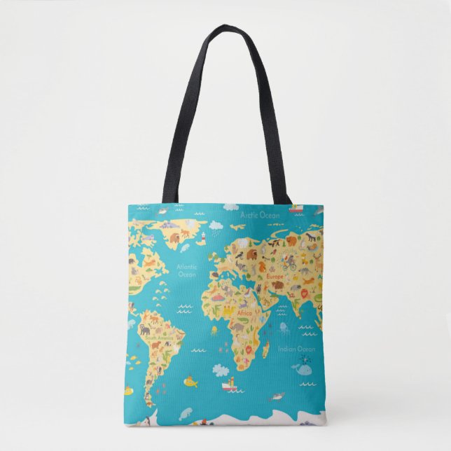 The World's Animals Tote Bag (Front)