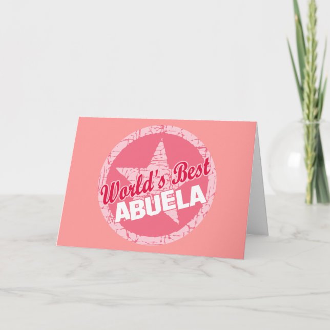 The Worlds Best Abuela Card (Front)
