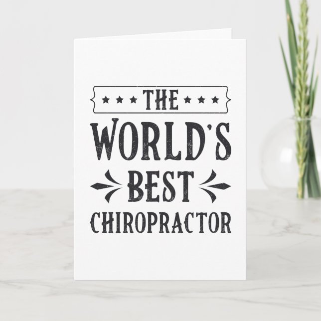 The World's Best Chiropractor Chiropractic Spine Card (Front)