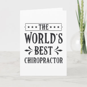 The World's Best Chiropractor Chiropractic Spine Card