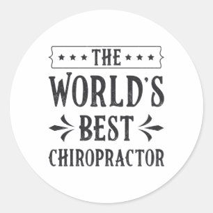 The World's Best Chiropractor Chiropractic Spine Classic Round Sticker