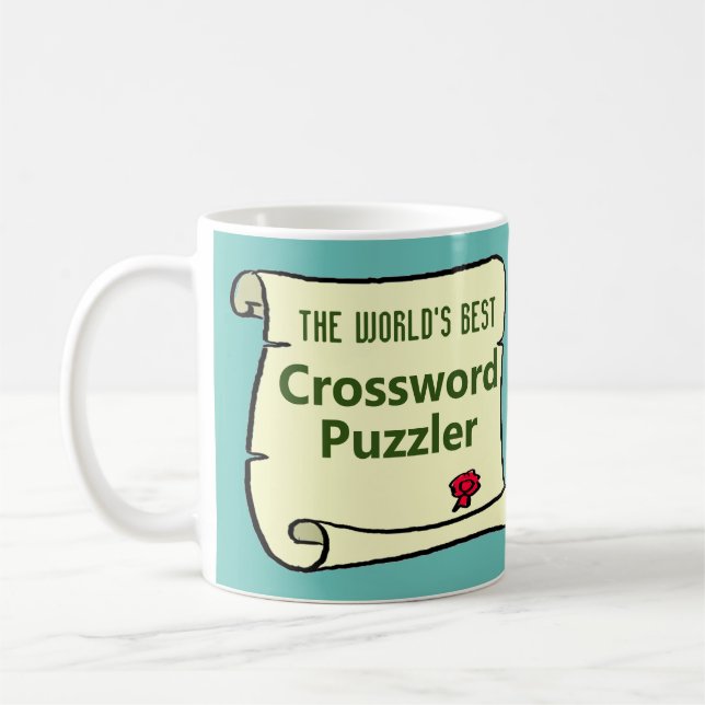 The World's Best Crossword Puzzler. Coffee Mug (Left)