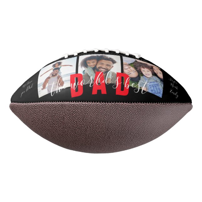 THE WORLD'S BEST DAD Custom Photo Personalised Football (Rotated 270)