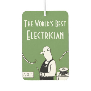 The World's Best Electrician Car Air Freshener