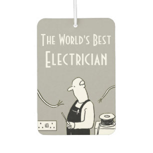 The World's Best Electrician Car Air Freshener