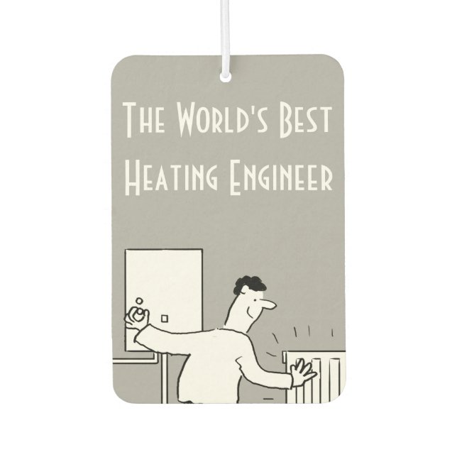 The World's Best Heating Engineer Car Air Freshener (Front)