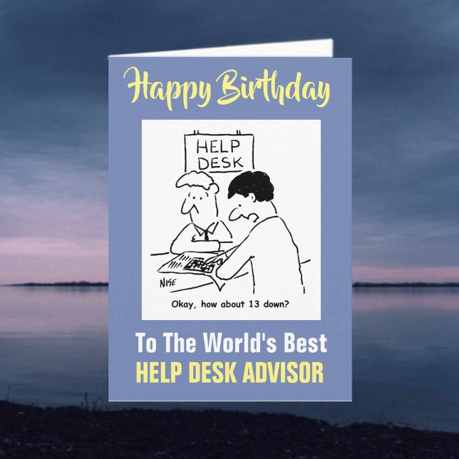 The World's Best Help Desk Advisor Happy Birthday Card (Creator Uploaded)