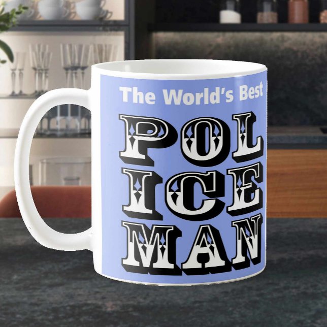 The World's Best Policeman Mug in Blue (Creator Uploaded)