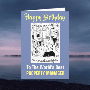 The World's Best Property Manager - Happy Birthday Card