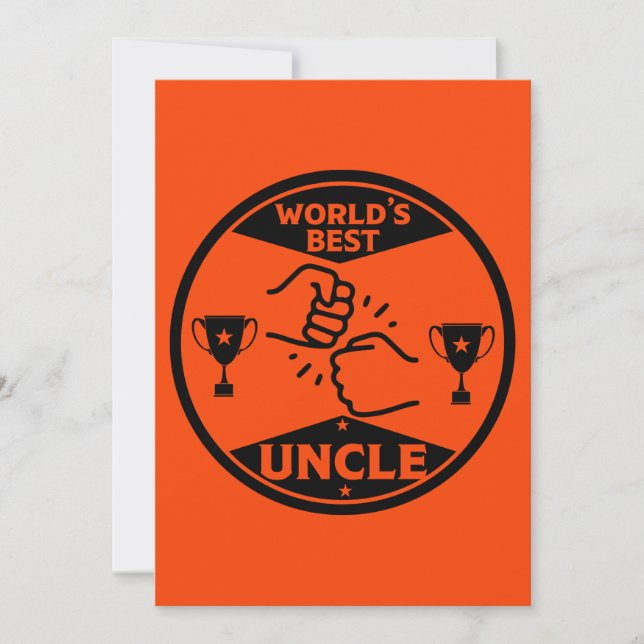The worlds Best Uncle Holiday Card (Front)