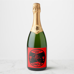 The worlds Best Uncle Sparkling Wine Label