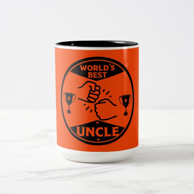 The worlds Best Uncle Two-Tone Coffee Mug (Center)