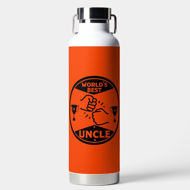 The worlds Best Uncle Water Bottle (Front)