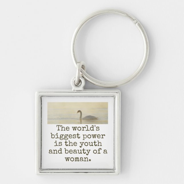 The World's Biggest Power - Beauty Quote  Key Ring (Front)