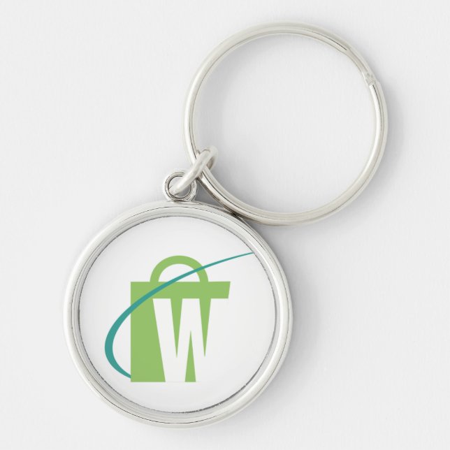 The Worlds Biggest: Silver Key Chain "W" (Front)