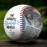 The World's Greatest Abuelo 4 Photo Baseball<br><div class="desc">Celebrate Father's Day in a way that truly resembles your family bond with our Keepsake Grandfather Baseball. Personalise the baseball with your family photos, add the adorable tagline 'The World's Greatest Abuelo', and your names. Complete with a blue heart - this makes for a perfect, heartfelt gift that Grandpa can...</div>