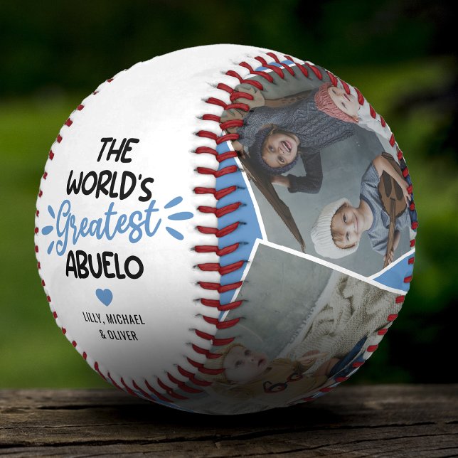 The World's Greatest Abuelo 4 Photo Baseball (Creator Uploaded)