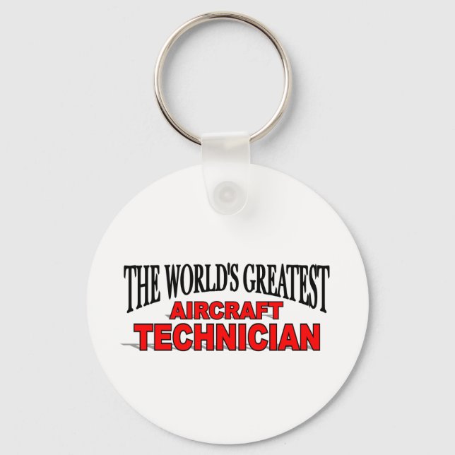 The World's Greatest Aircraft Technician Key Ring (Front)