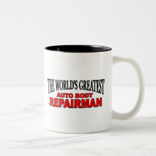The World's Greatest Auto Body Repairman Two-Tone Coffee Mug