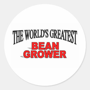 The World's Greatest Bean Grower Classic Round Sticker