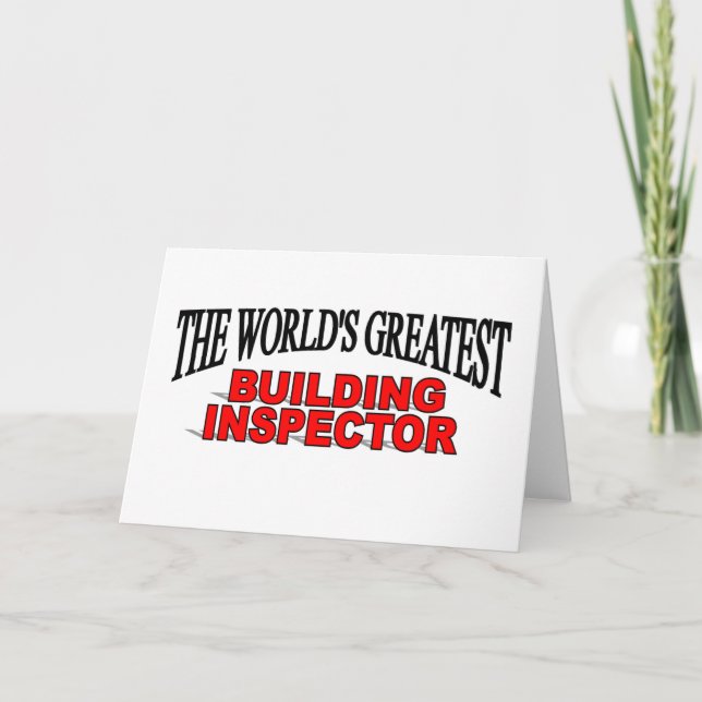 The World's Greatest Building Inspector Card (Front)