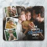 The World's Greatest Daddy 4 Photo Mouse Pad<br><div class="desc">Cute father's day mouse pad featuring 4 family pictures for you to replace with your own,  the cute saying "the world's greatest daddy",  and your names.</div>