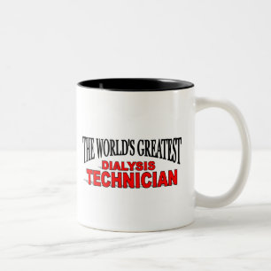 The World's Greatest Dialysis Technician Two-Tone Coffee Mug