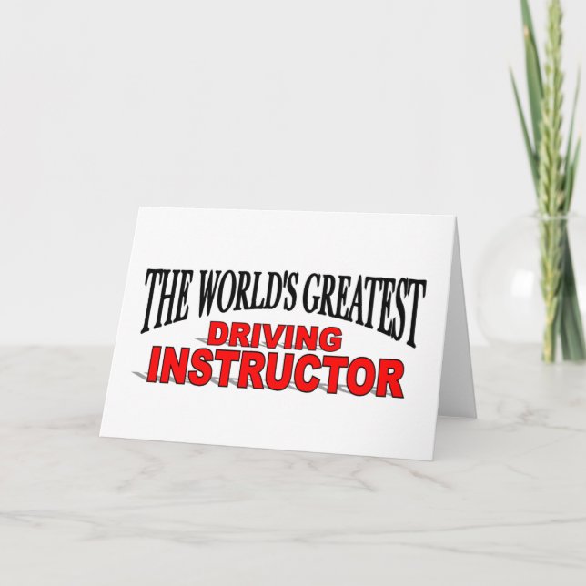 The World's Greatest Driving Instructor Card (Front)