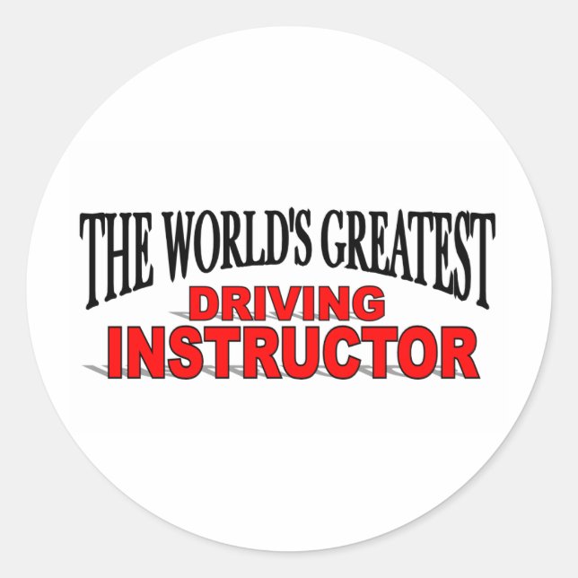 The World's Greatest Driving Instructor Classic Round Sticker (Front)