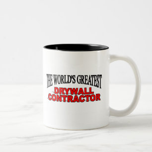 The World's Greatest Drywall Contractor Two-Tone Coffee Mug