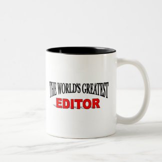 The World's Greatest Editor Two-Tone Coffee Mug