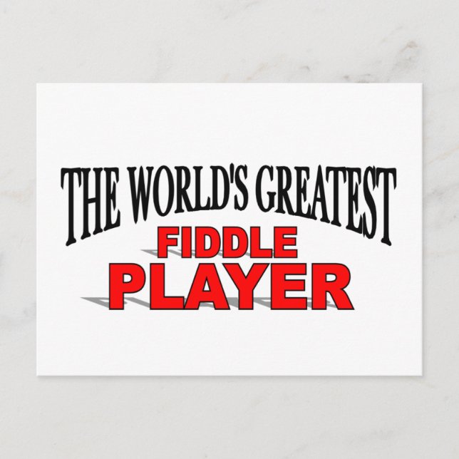 The World's Greatest Fiddle Player Postcard (Front)