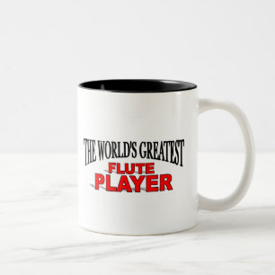 The World's Greatest Flute Player Two-Tone Coffee Mug
