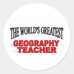 The World's Greatest Geography Teacher Classic Round Sticker