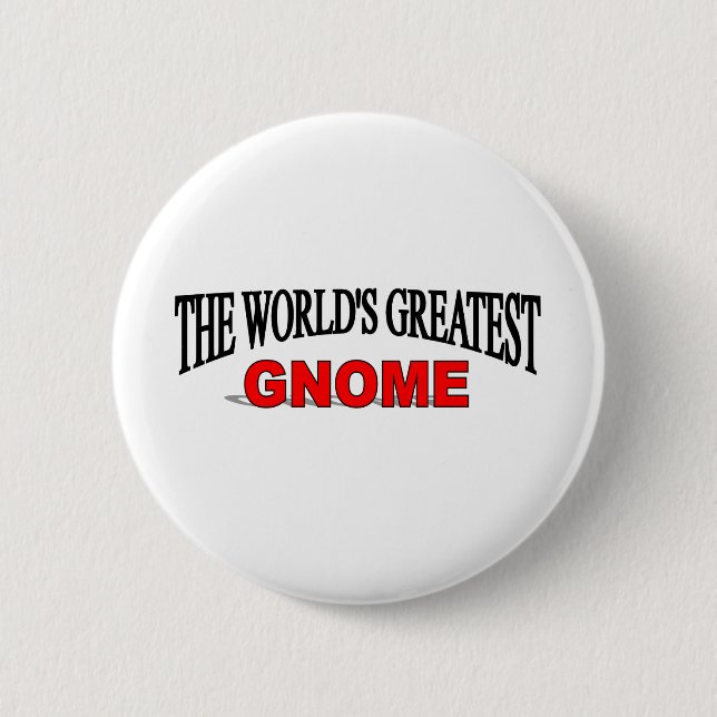 The World's Greatest Gnome 6 Cm Round Badge (Front)