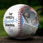 The World's Greatest Grandpa 4 Photo Baseball<br><div class="desc">Celebrate Father's Day in a way that truly resembles your family bond with our Keepsake Grandfather Baseball. Personalise the baseball with your family photos, add the adorable tagline 'The World's Greatest Grandpa', and your names. Complete with a blue heart - this makes for a perfect, heartfelt gift that Gramps can...</div>