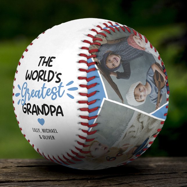 The World's Greatest Grandpa 4 Photo Baseball (Creator Uploaded)