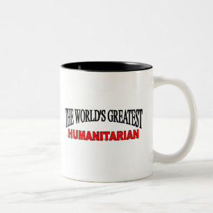 The World's Greatest Humanitarian Two-Tone Coffee Mug