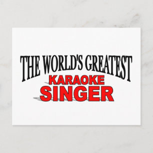 The World's Greatest Karaoke Singer Postcard