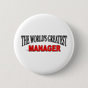 The World's Greatest Manager 6 Cm Round Badge