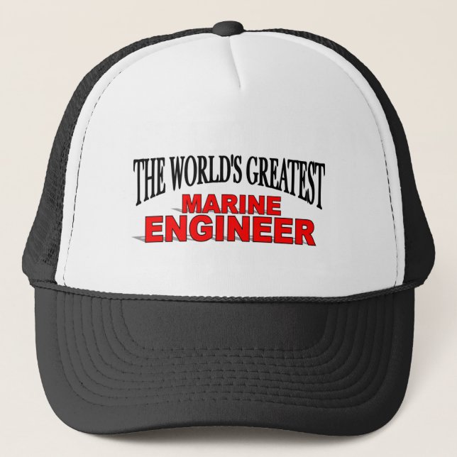 The World's Greatest Marine Engineer Trucker Hat (Front)