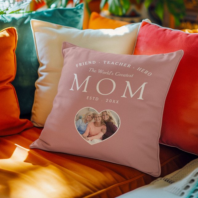 The World's Greatest Mum Friend Teacher Hero Cushion (Creator Uploaded)
