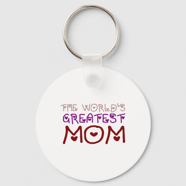 The World's Greatest Mum (Mother's Day & Birthday) Key Ring (Front)