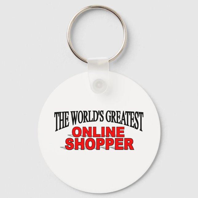 The World's Greatest Online Shopper Key Ring (Front)