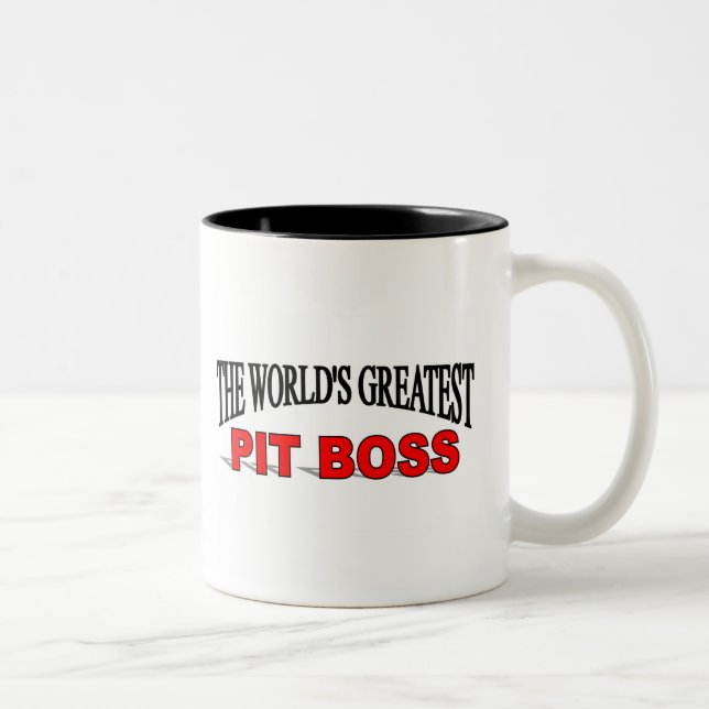 The World's Greatest Pit Boss Two-Tone Coffee Mug (Right)