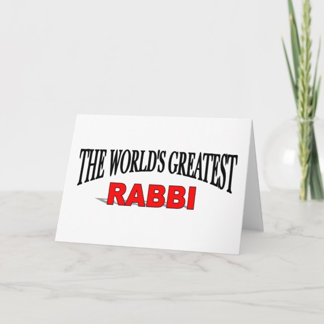 The World's Greatest Rabbi Card (Front)